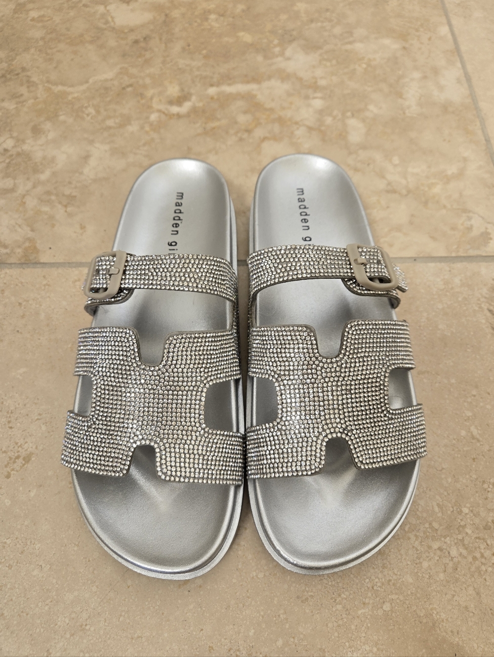 Madden Girl Darliing Rhinestone Slides, New, NO BOX - Picture 4 of 6